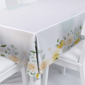 Spring Flowers Themed Table Cloth