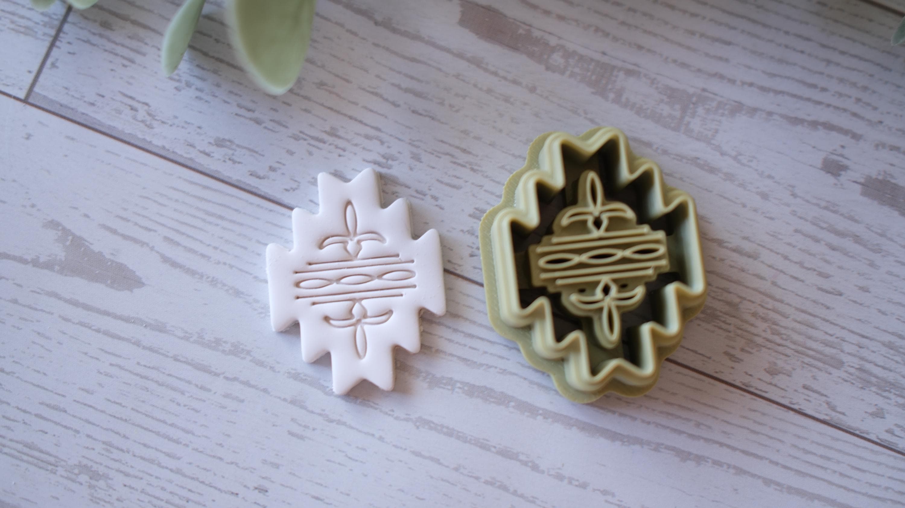 Aztec Embossed Polymer Clay Cutter Set: Dangle Earring Cutters - Etsy display picture 1