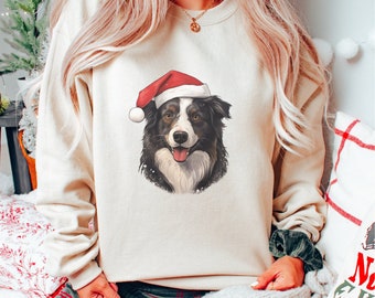 Border Collie Sweatshirt, Border Collie, Border Collie Dog Christmas Sweater, Dog Lovers Gifts, Dog Mom and Dad, Winter and Fall Clothing