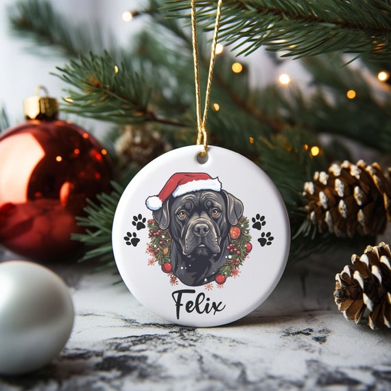 Cane Corso Ornament, Case Corso Gifts, Custom Dog Christmas Ornament,  Personalized, Christmas Presents, Dog Lovers, Dog Mom and Dad 