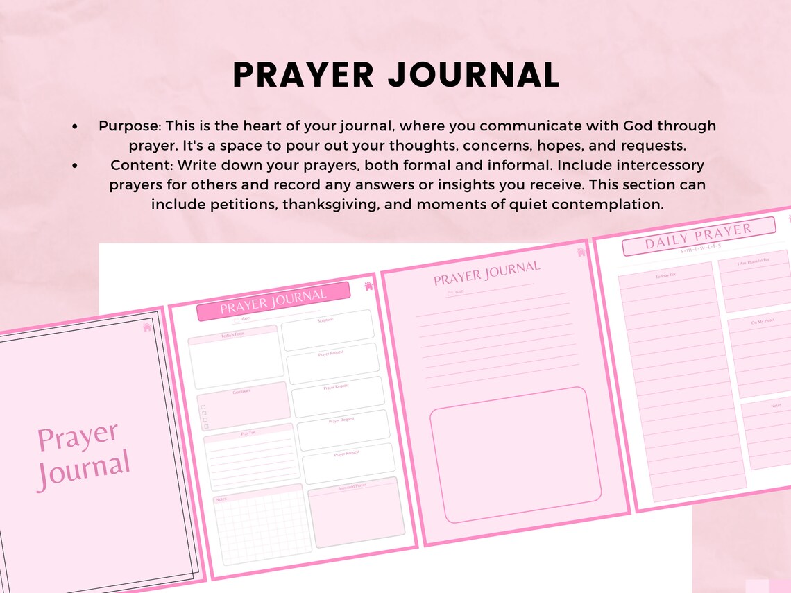 Digital Prayer and Bible Study Journal | Christian Planner (digital ...