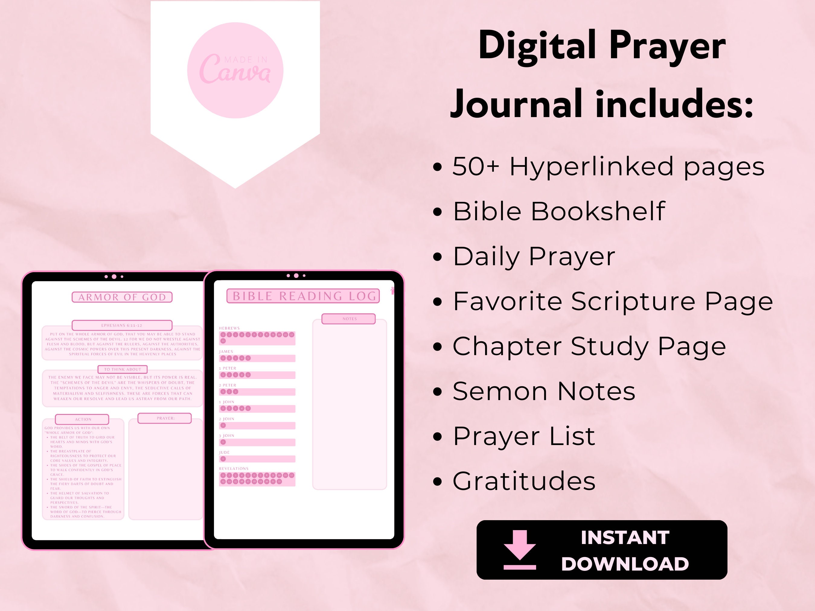 Digital Prayer and Bible Study Journal | Christian Planner (digital ...