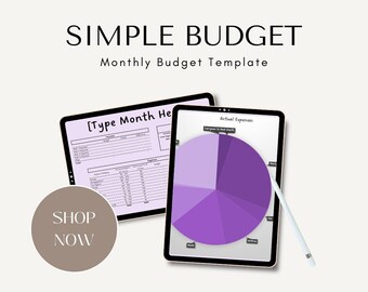 Monthly Budget Tracker Simple - Etsy