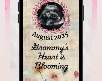 Customizable Phone Wallpaper for Grandmothers, Heartfelt Keepsake for Pregnancy Announcement, Perfect Baby Announcement Gift