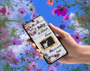 Custom Pregnancy Wallpapers, Personalized Sonogram with Name & Due Date, Perfect Gift for Moms-to-Be,