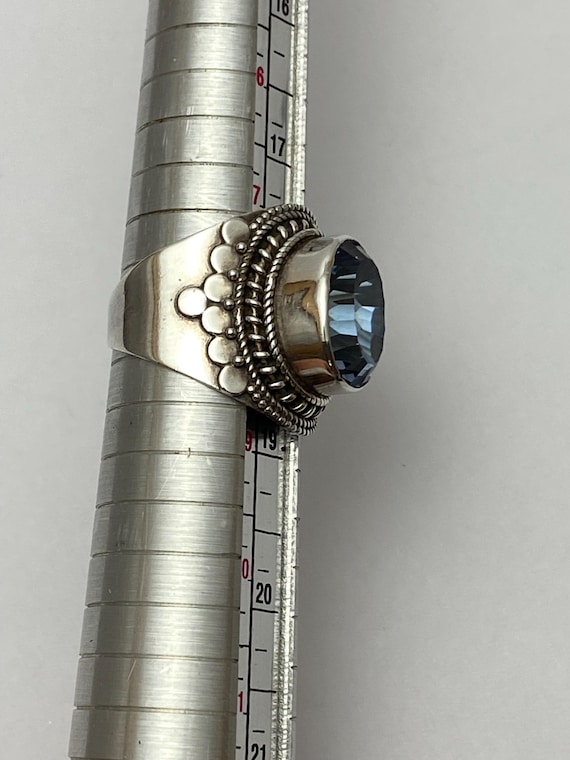 Sterling Silver Large Topaz Statement Ring  YS In… - image 4