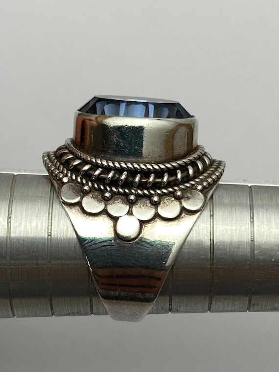 Sterling Silver Large Topaz Statement Ring  YS In… - image 6