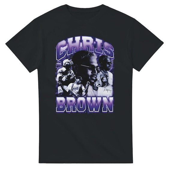 Chris Brown Breezy Rapper T-shirt Varsity Purple Cotton Tee