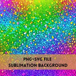 Rainbow Confetti Background- PNG File- Digital Download-Sublimation Background- Crafts- Background Design-Scrapbook