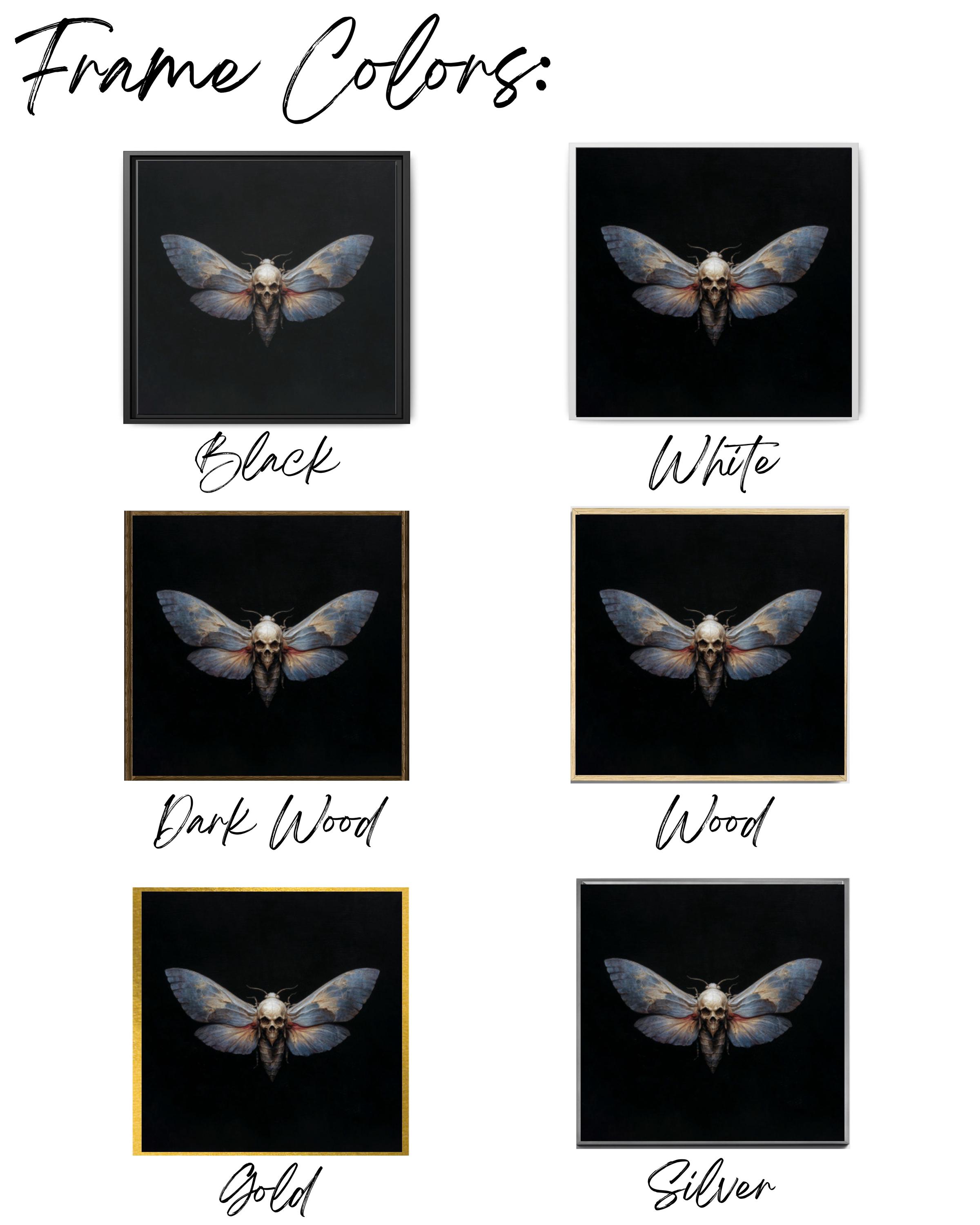 Death Head Moth Art Print, Skull Face Moth Oil Painting, Gothic Dark ...