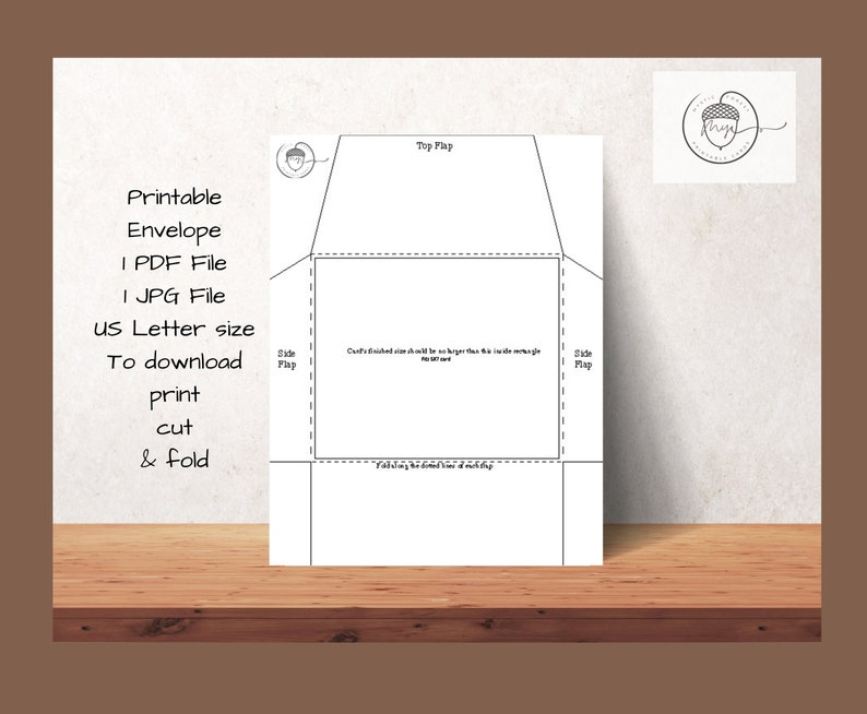 Well Wishes Printable Card Instant Download PDF Blank Card and Envelope Well Wishes Printable Card Instant Download PDF Blank Card and Envelope