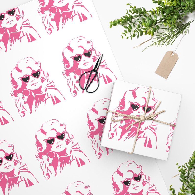 Dolly Parton Inspired Wrapping Paper, Dolly P Gift Wrap, Cowgirl Chic