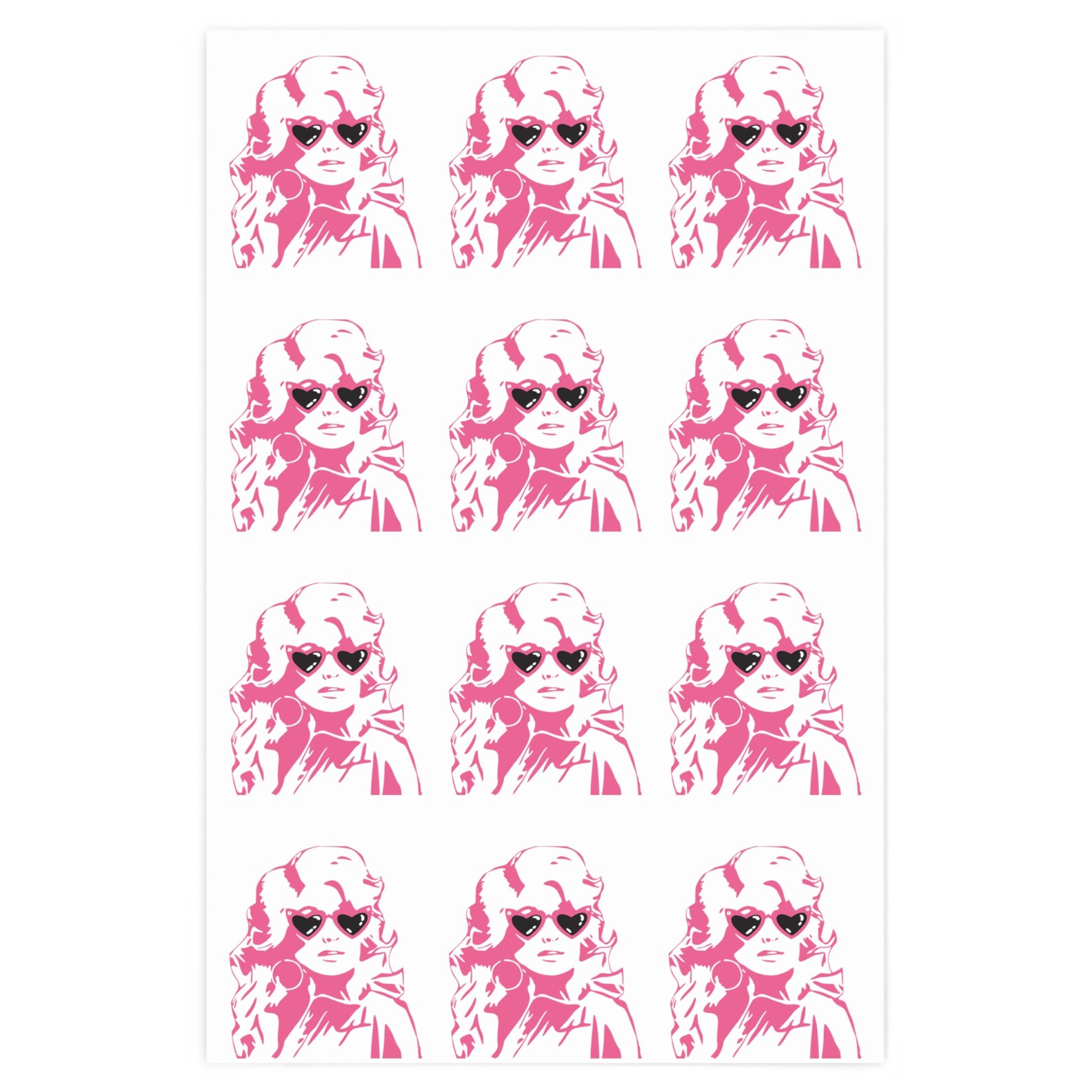 Dolly Parton Inspired Wrapping Paper, Dolly P Gift Wrap, Cowgirl Chic