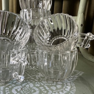 Vintage Jeanette Glass National Log Cabin 1950&#39;s Punch Cups