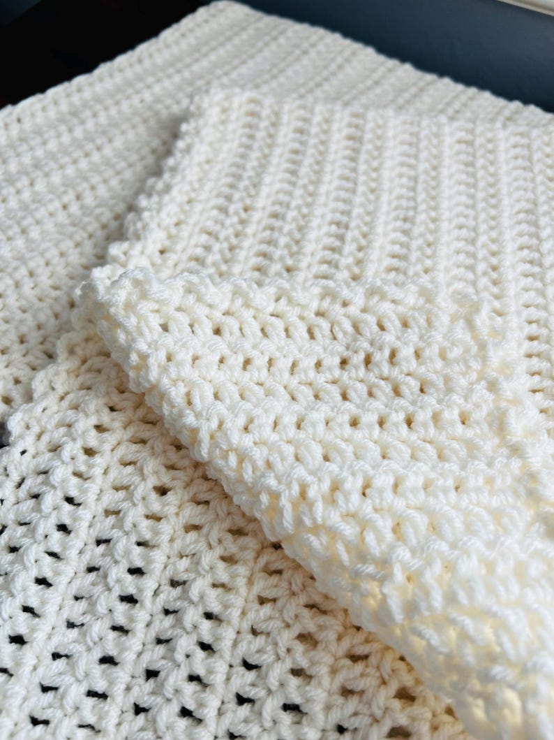 Beige Crochet Baby Blanket Neutral Beige Crochet Baby Blanket Baby