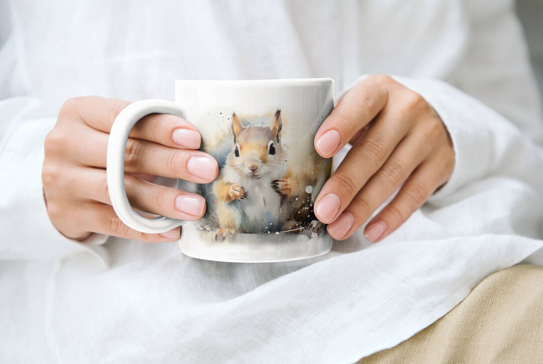 Funny Squirrel Coffee Mug – Ceramic Novelty Cup For Squirrel Lovers – Birthday Gift, Dishwasher Safe