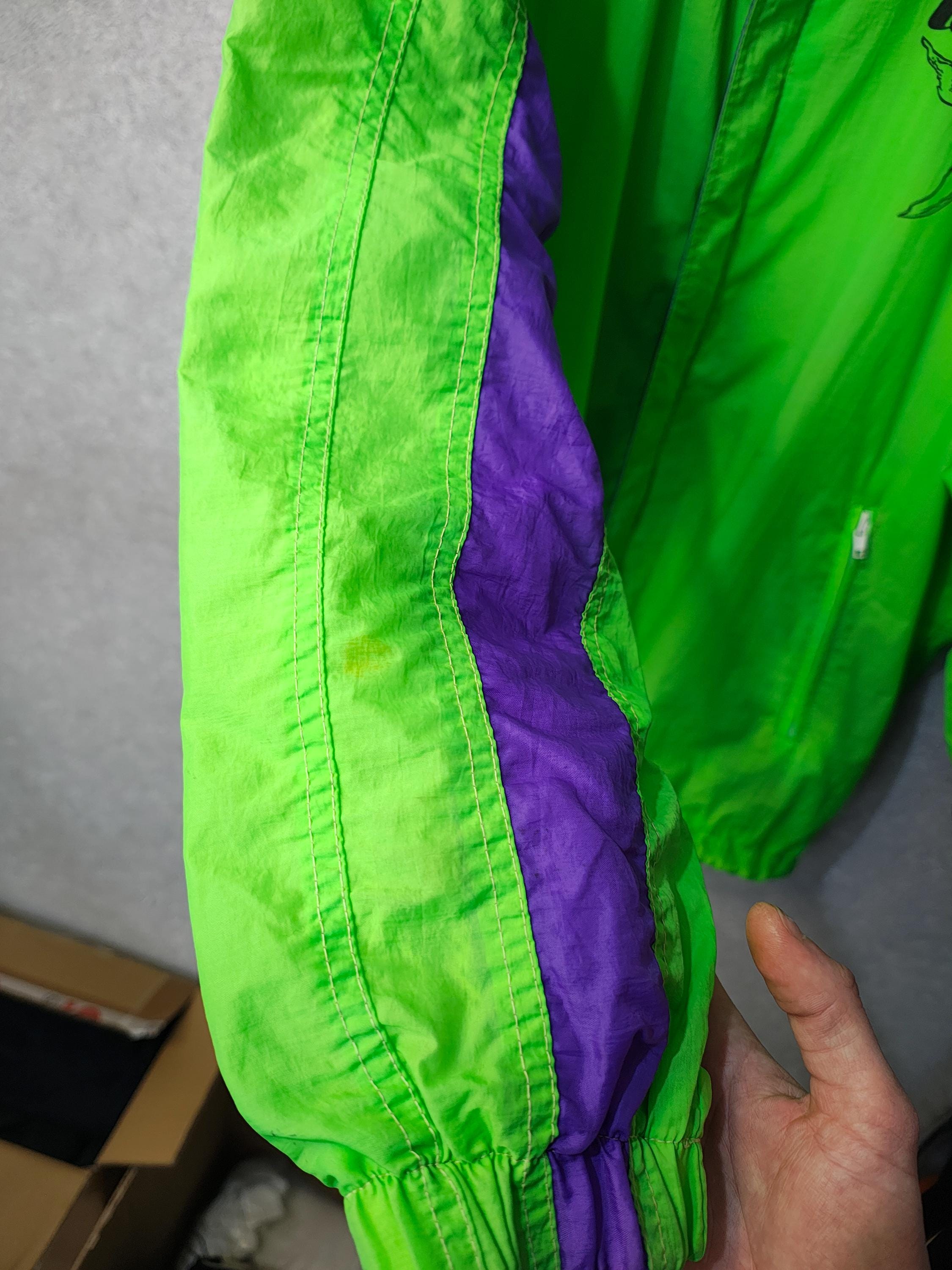 Vintage 90s Neon Green Windbreaker Jacket – SVEN OLSON 