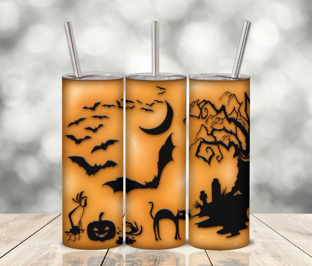 Inflated Sublimation Design 3D Tumbler Wrap 20 Oz Skinny Tumbler ...