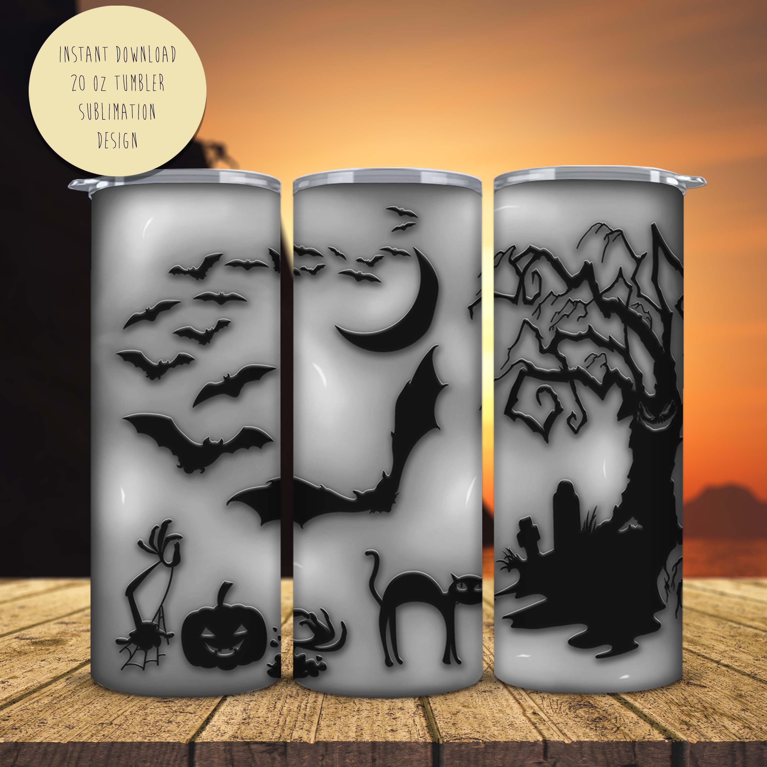 Inflated Sublimation Design 3D Tumbler Wrap 20 Oz Skinny - Etsy