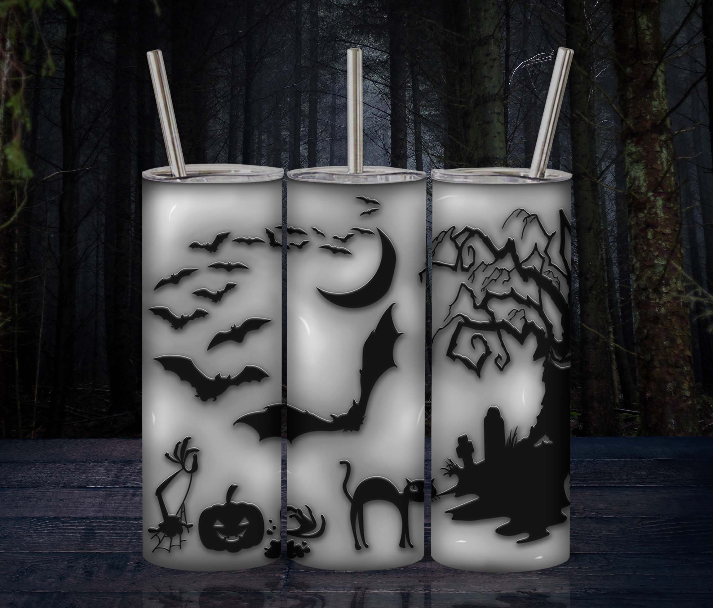 Inflated Sublimation Design 3D Tumbler Wrap 20 Oz Skinny - Etsy