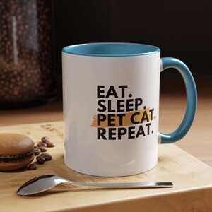 Tazza con gatto carino, tazza da caffè con gatto, regalo per amanti dei gatti, tazza in ceramica, tazza da yoga, tazza da caffè grande, tazze con stampa su richiesta