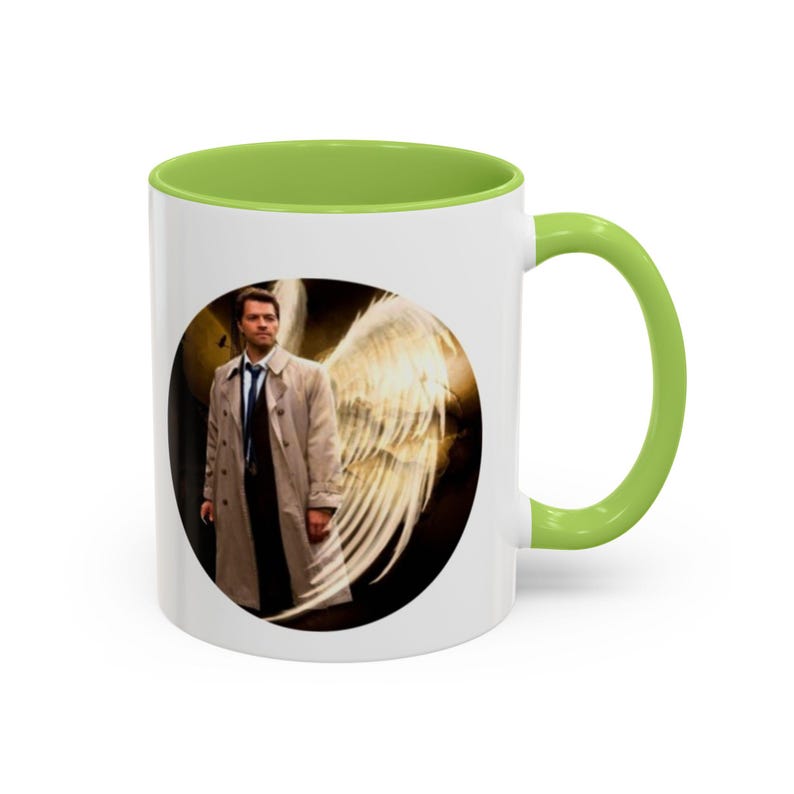 Supernatural Castiel Angel Coffee Mug: Vibrant Fan Art Drinkware image 10