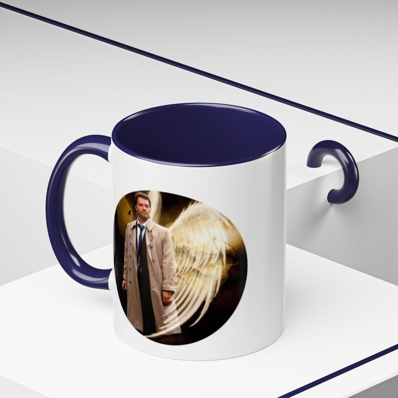 Supernatural Castiel Angel Coffee Mug: Vibrant Fan Art Drinkware image 4