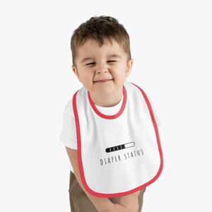Bib, Funny Baby Gifts, Contrast Trim Jersey, Baby Shower Gift, Infant Accessories, Cute Baby Bib