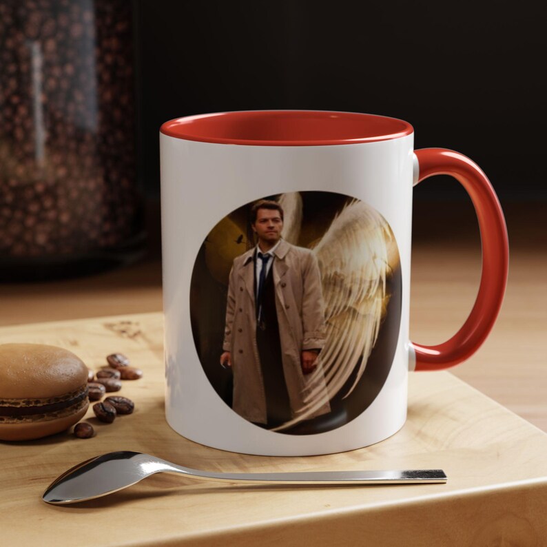 Supernatural Castiel Angel Coffee Mug: Vibrant Fan Art Drinkware image 5