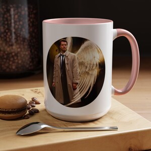 Supernatural Castiel Angel Coffee Mug: Vibrant Fan Art Drinkware image 6