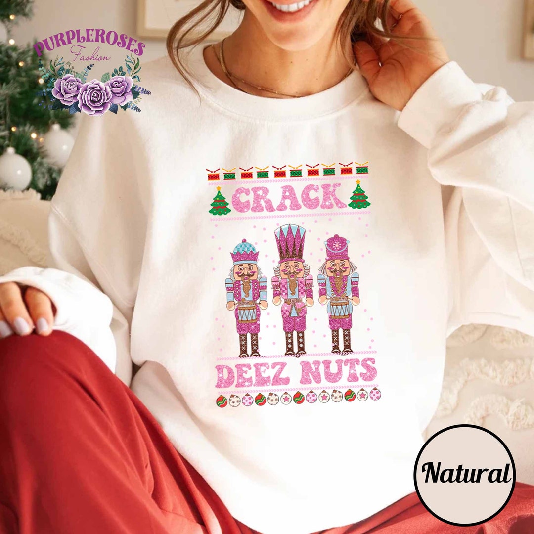 Preppy Nutcracker Sweater Faux Sequin Sweatshirt Crack Etsy