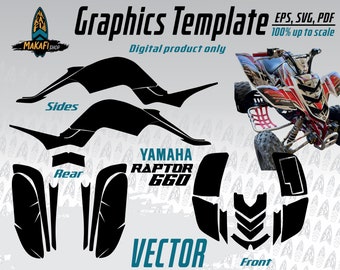 Graphics template - Yamaha Raptor 660 EPS SVG PDF