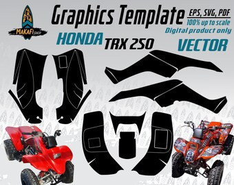 Honda TRX 250ex - Graphics Template Vector EPS SVG