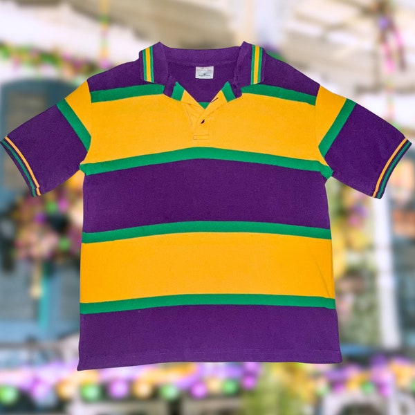 mardi gras striped shirt