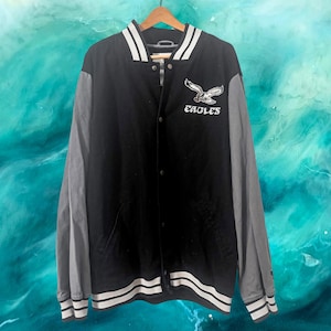1990s Vintage Eagles Varsity Jacket | 2XL | Reebok - XXL Vintage Eagles Jacket - Philadelphia Eagles Jacket