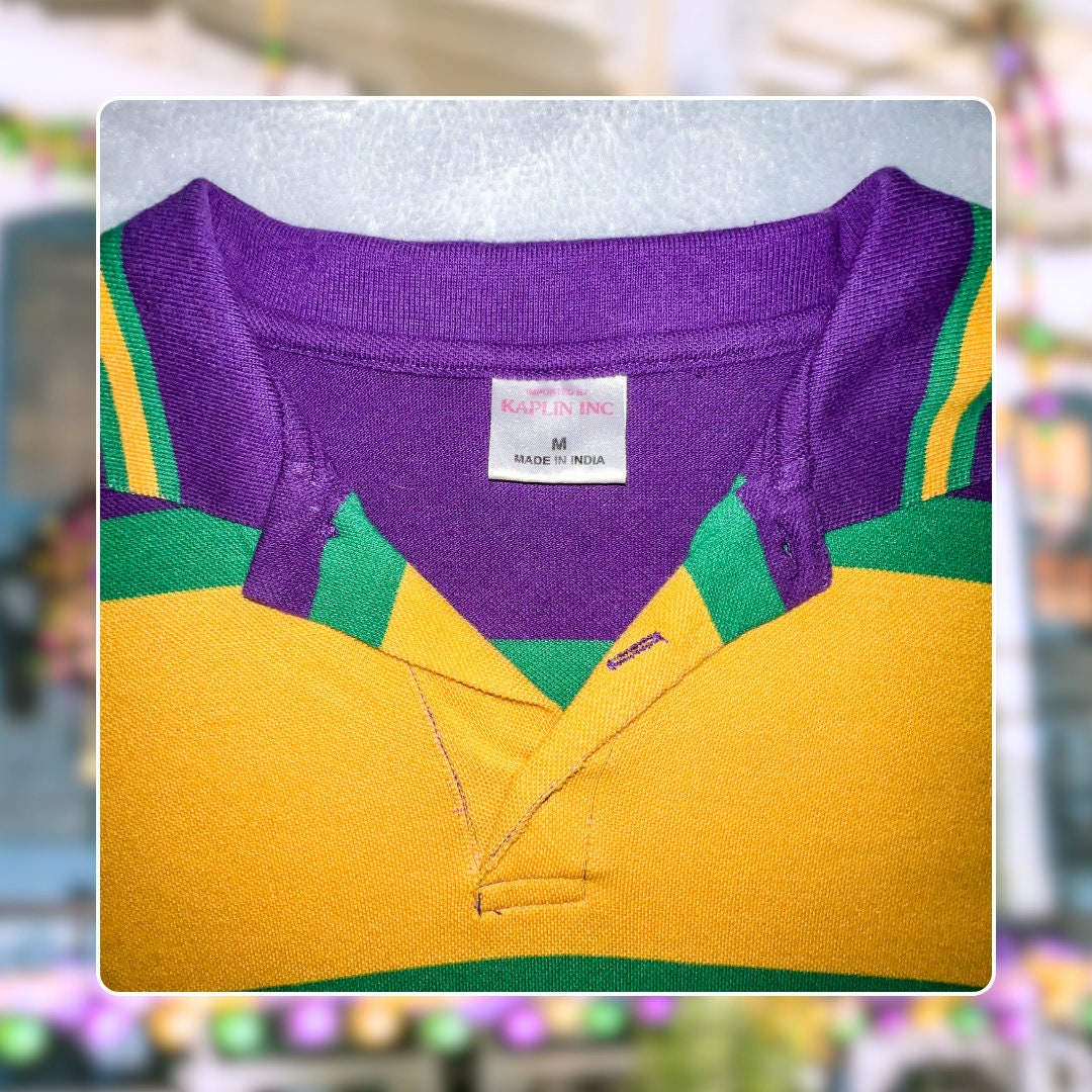 mardi gras collared shirt