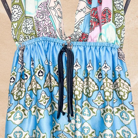 1980s Silk Mini Halter Dress - Mermaidcore - 1980… - image 6
