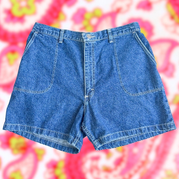 1990s Wrangler Denim Shorts - Vintage Western Wrangler Jean Shorts - High Waisted - Made in USA, Western, Cowgirl, 1990s Vintage Jorts