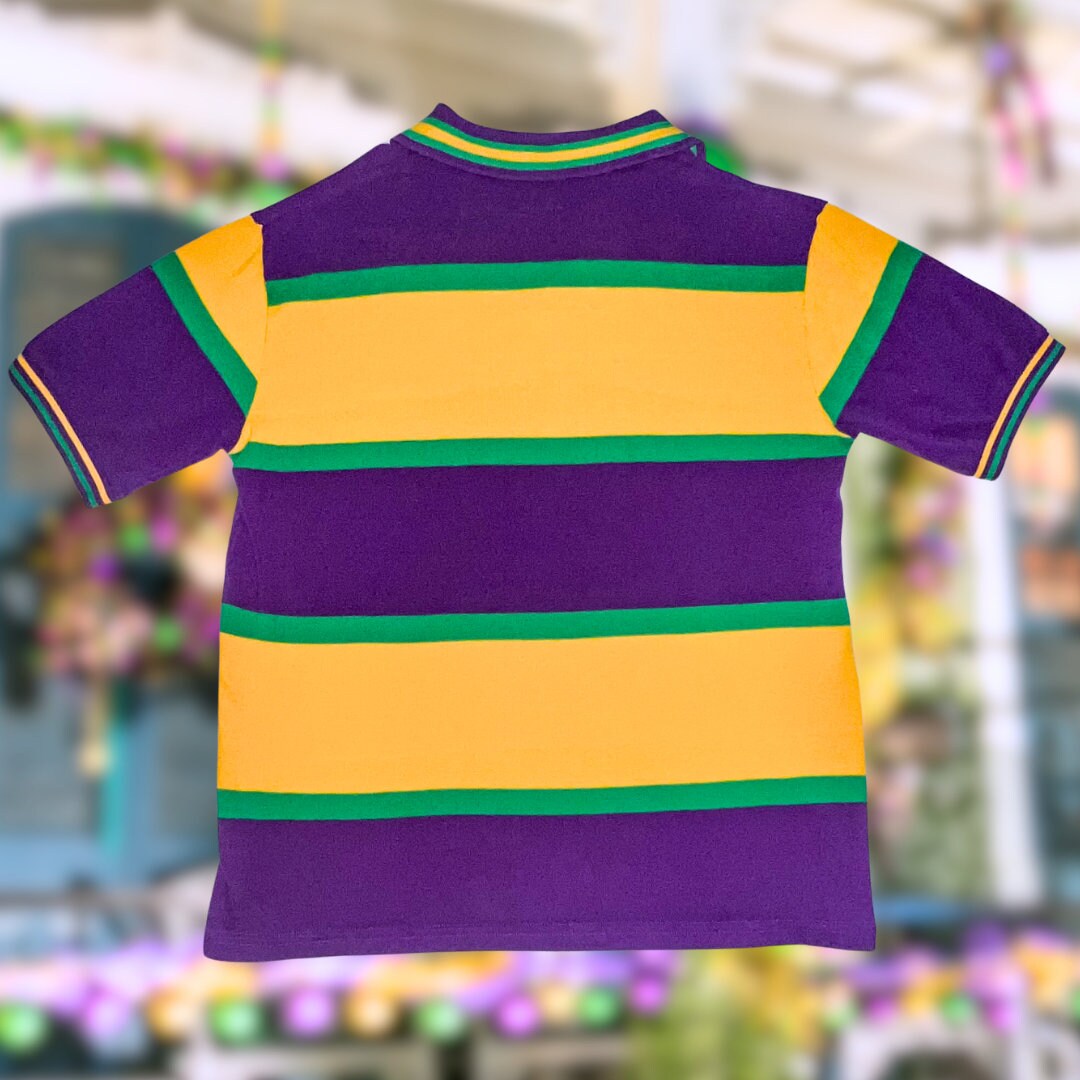 mardi gras polo striped