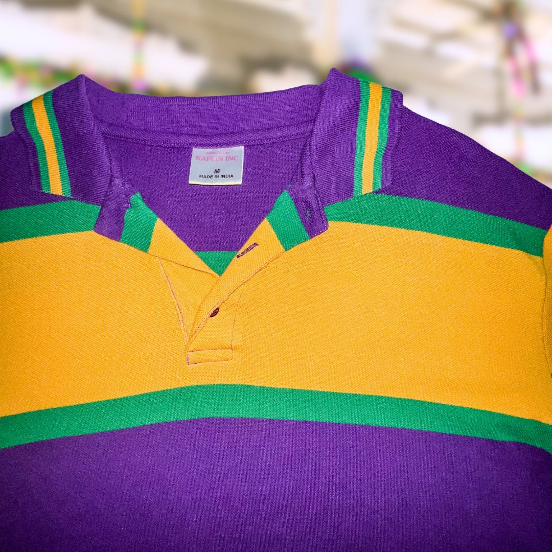 mardi gras polo striped