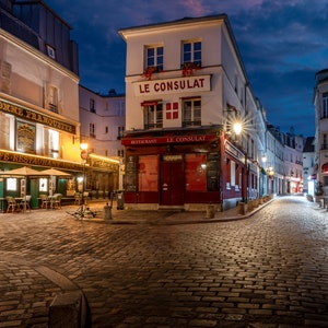Le Consulat, Montmartre, Francia, Strade di Parigi, Stampe su carta, Tela, Acrilico, Metallo, Arte della parete, Oggettistica per la casa, Punto di riferimento francese,