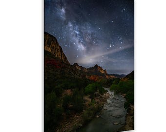 Milky Way Over Zion National Park: Starry Night Photography Print