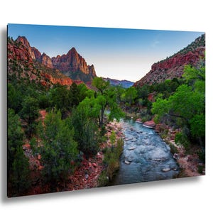 Zion National Park Print: Canyon Junction Bridge, The Watchman, Utah Wall Art