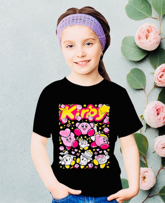 Kids Kirby Face Classic Retro Gaming Premium Unisex T-shirt