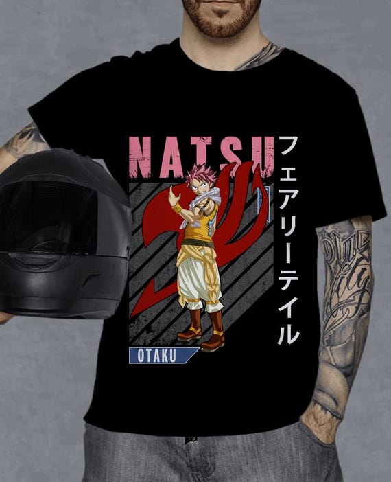 Fairy Tail Natsu Dragneel Shirt, Gray Fullbuster, Gajeel Redfox