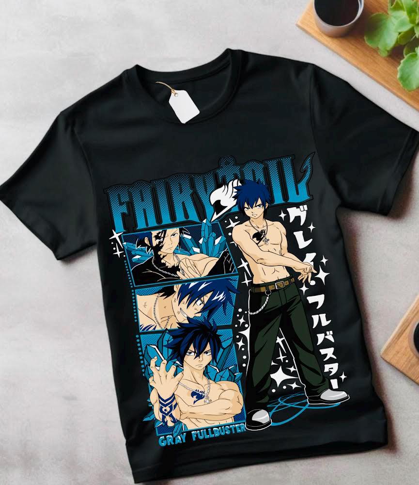Fairy Tail Natsu Dragneel Shirt, Gray Fullbuster, Gajeel