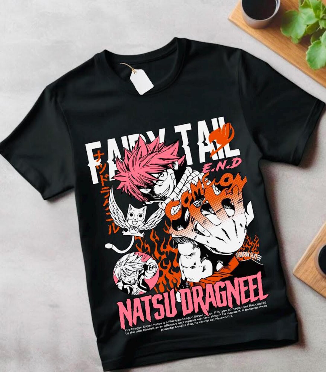 Fairy Tail Natsu Dragneel Shirt, Gray Fullbuster, Gajeel