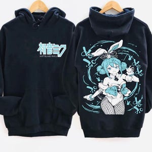 Anime hatsune Hoodie, Anime Streetwear, cartoon Lover Gift, hatsune jacket, Anime Sweatshirt Guy, Anime Apparel, Vocaloid Hatsune Miku Gift