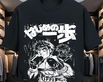 Anime Boxing Heavy Cotton Tee | Hajime No Ippo T-Shirt, Manga Lover Gift, Gym Wear, Fighter Apparel Girl Anime Tee All Size