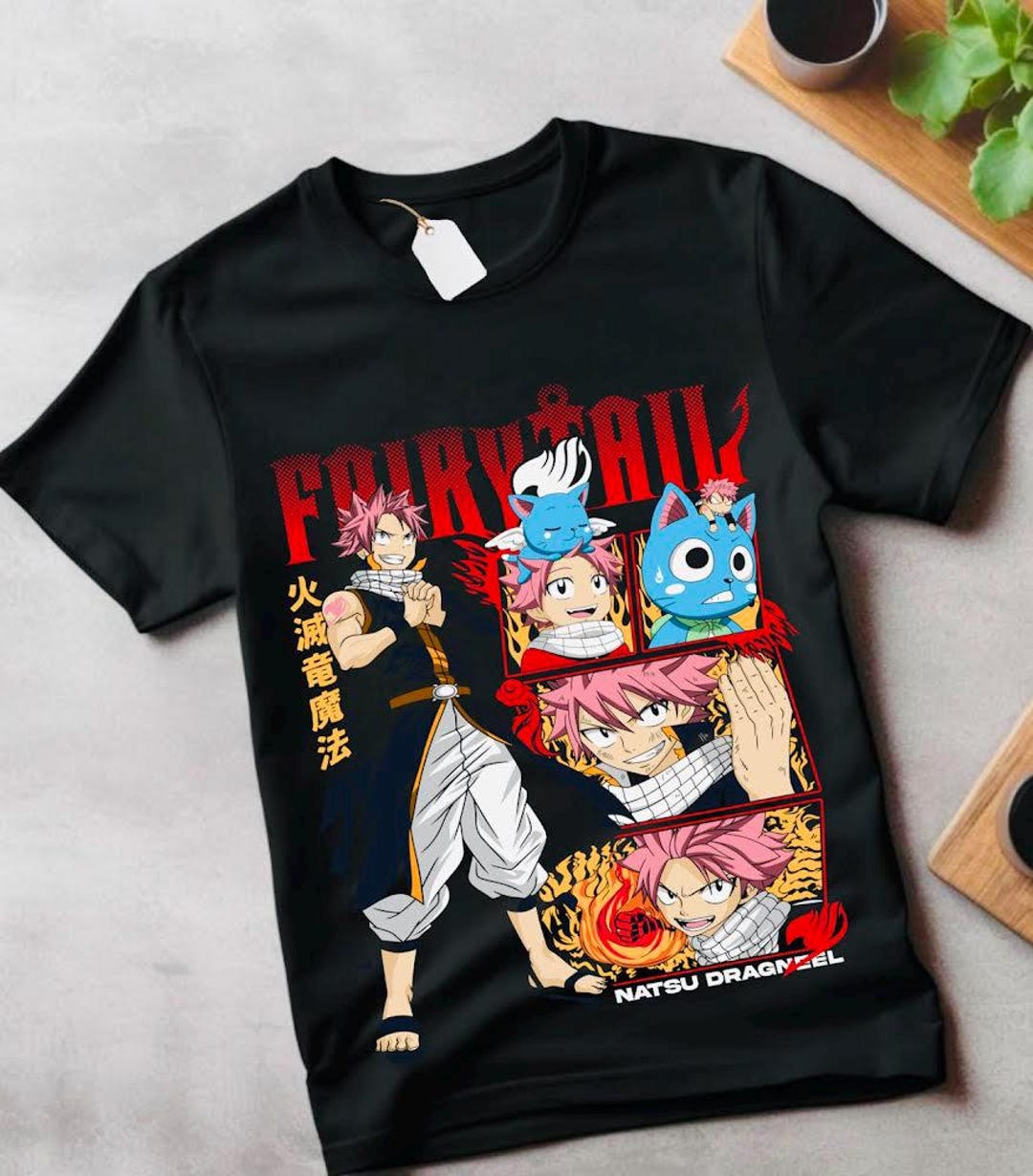 Fairy Tail Natsu Dragneel Shirt, Gray Fullbuster, Gajeel Redfox